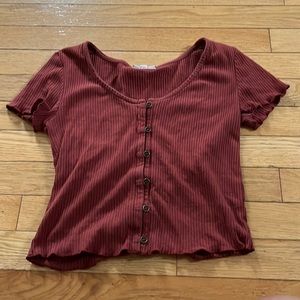 Burnt Orange Ribbed shirt